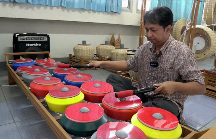 INOVATIF: Gameltron atau gamelan elektornik generasi kedua yang kembali dikembangkan oleh Fakultas Teknik UGM.Dokumentasi UGM