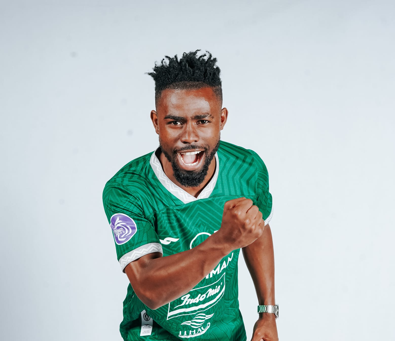 NAIK: Penyerang sayap Elvis Kamsoba. (Dok PSS)