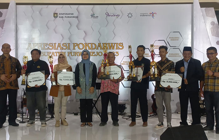 Lima pokdarwis berprestasi di Kabupaten Purworejo mendapatkan apresiasi dan penghargaan dari Pemkab Purworejo beberapa waktu lalu.ISTIMEWA