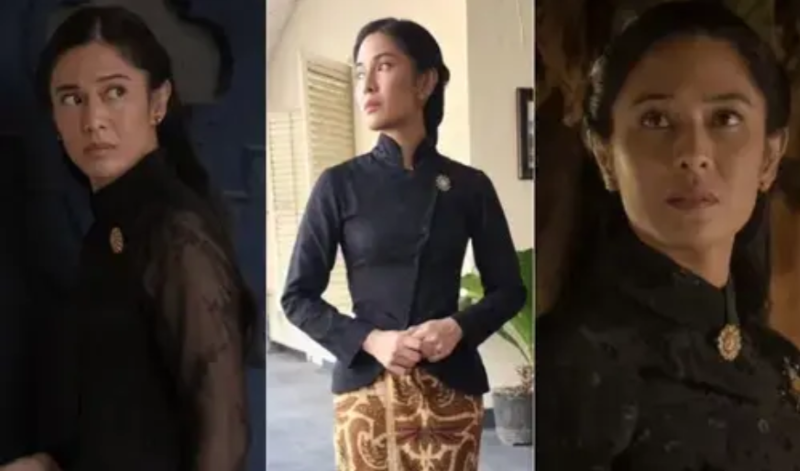 Kebaya Janggan yang dikenakan Dian Sastrowardoyo dalam memerankan Jeng Yah film Gadis Kretek. (pantau.com)