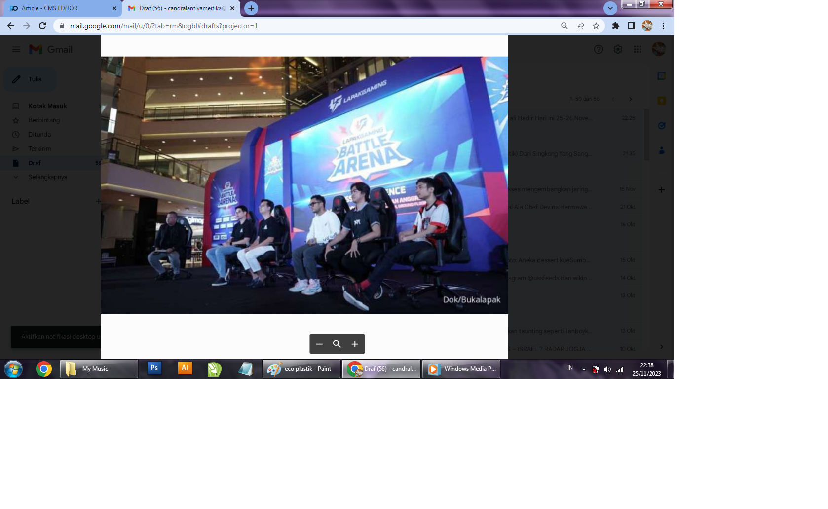 Lapak Gaming Battle Arena hadir dalam sebuah acara offline. (pressrelease.kontan.co.id)