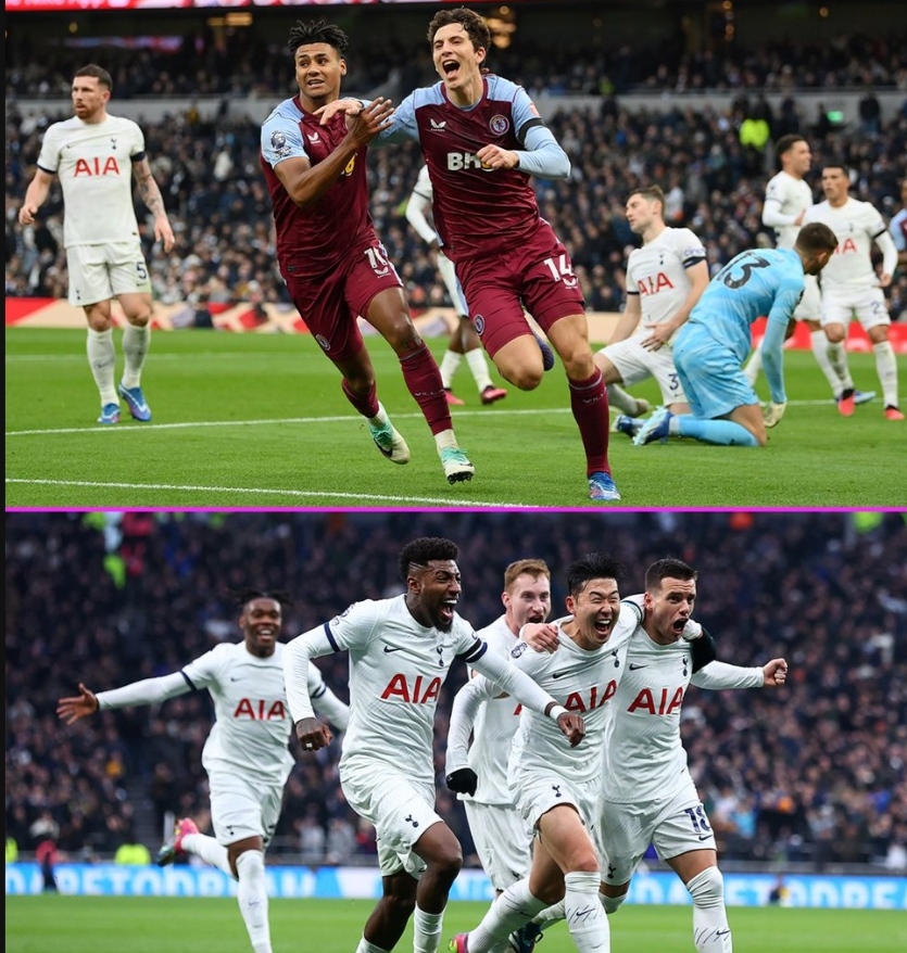 Tottenham Hotspurs tumbang di kandang atas Aston Villa dengan skor 1-2 (dok: TNT sports)