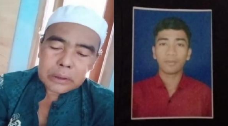 Nurdin Kuswandi (kiri) meminta tolong kepada Presiden joko Widodo untuk memulangkan jenazah anakknya, Muhammad Abdul Fatah (kanan) yang meninggall dan tertahan di negeri Kamboja. (jabar.inews.id)