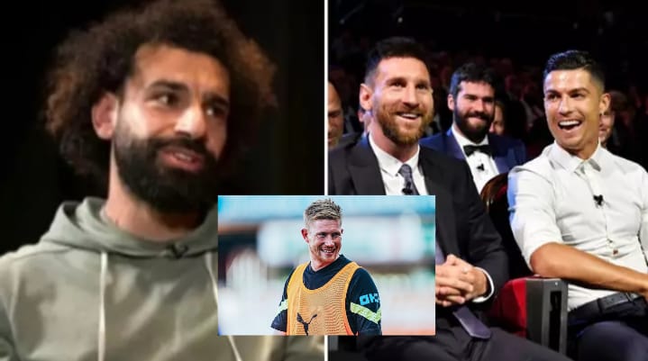 IMPIAN: Messi atau Ronaldo. Mohammed Salah memilih De Bruyne sebagai pemain yang ingin dia jadikan sebagai rekan satu tim. (Foto Istimewa)