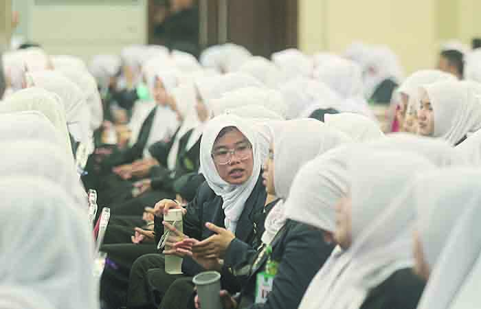 HARUS TERAKOMODASI: Mahasiswa saat mengikuti kegiatan Kuliah Kebangsaan Kapolri di Unisa beberapa waktu lalu.&nbsp;