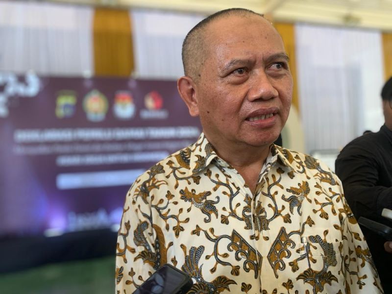 TERTIB: Ketua Badan Pengawas Pemilu DIY Mohammad Najib. (Winda Atika Ira Puspita/Radar Jogja)