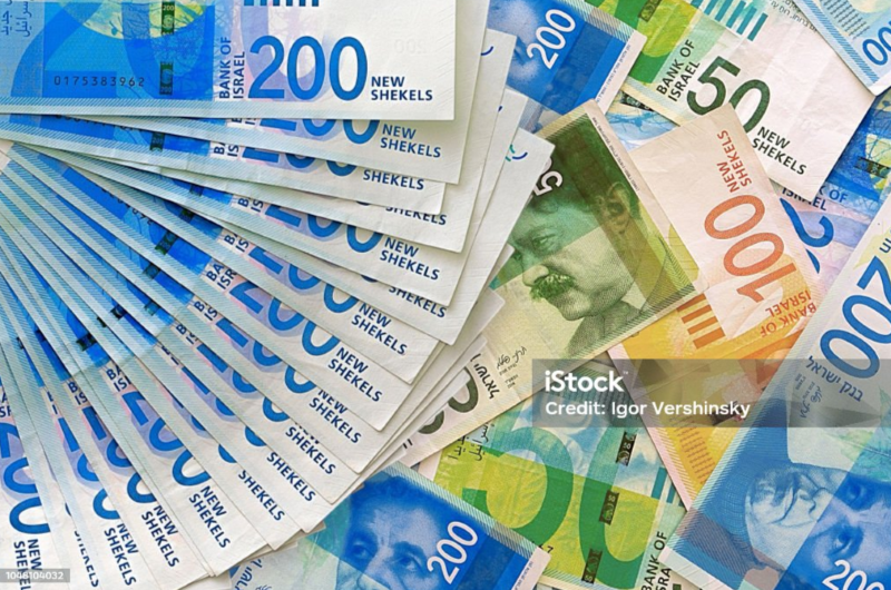 Ilustrasi mata uang Israel. (istockphoto.com)