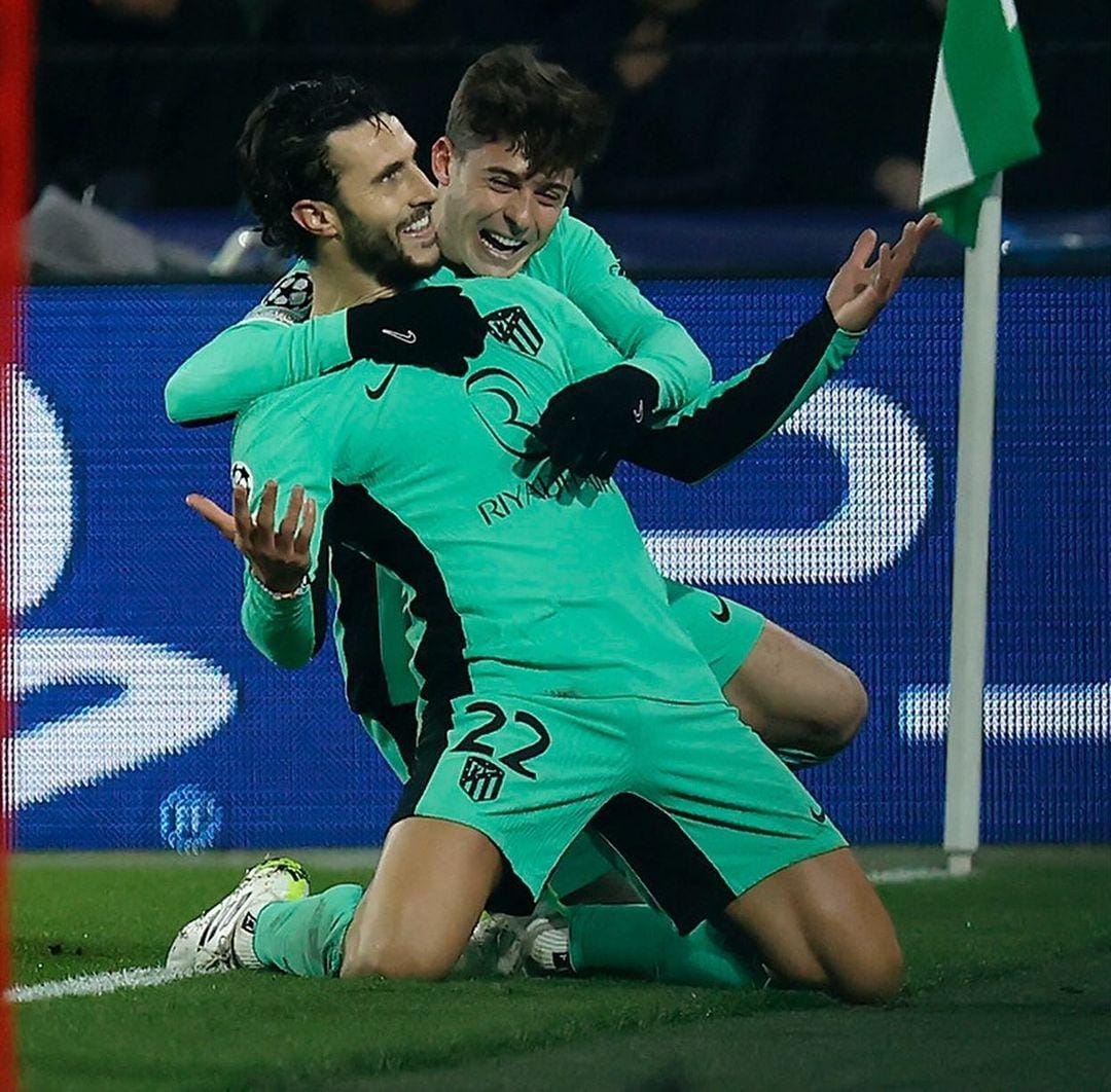 KOKOH: Atletico Madrid sukses tumbangkan Feyenoord. (dok Atletico Madrid)