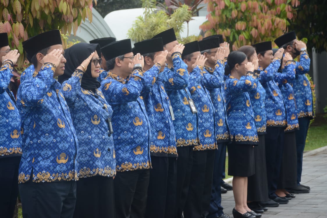 MOMENTUM: Upacara HUT Ke-52 Korpri Tahun 2023 di Kompleks Kepatihan Rabu (29/11/2023). (foto: Humas Provinsi/Radar Jogja)