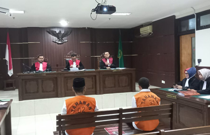 Suasana sidang di PN Sleman dengan agenda mendengarkan keterangan saksi.Khairul Ma