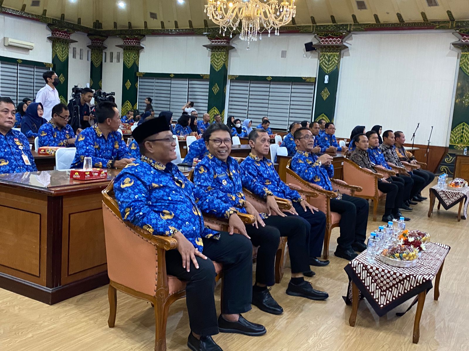 Penyerahan Tanda Jasa Satyalancana dan Penyerahan Penghargaan Kopri Award 2023 di Gedung Bima, Balai Kota Jogjakarta Rabu (29/11/2023) malam. (Foto: Agung Dwi Prakoso/Radar Jogja)