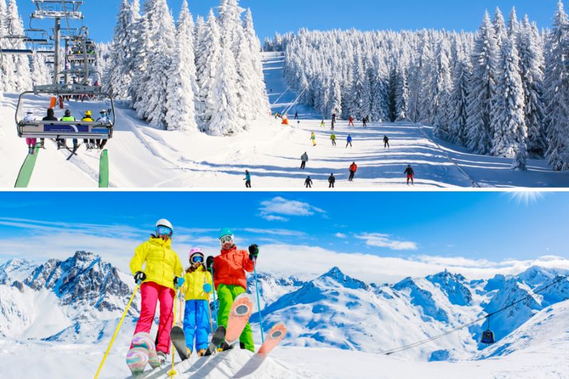 Ilustrasi bermain ski salju. (Ticket.com)