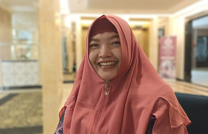 Caleg DPRD DIY asal partai Golkar, Arni Tyas Palupi. (Gregorius Bramantyo/Radar Jogja)