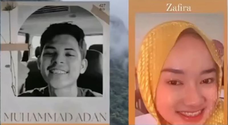 Muhammad Adan dan Zhafira, korban pendakian erupsi Gunung Marapi, Sumatera Barat. (Twitter/@infosemarang.com)