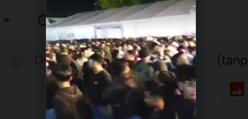 Detik-detik terjadinya kericuhan di Klaten Expo di Alun-alun Klaten, Jumat (9/12/2023). (X/@kabarklaten)