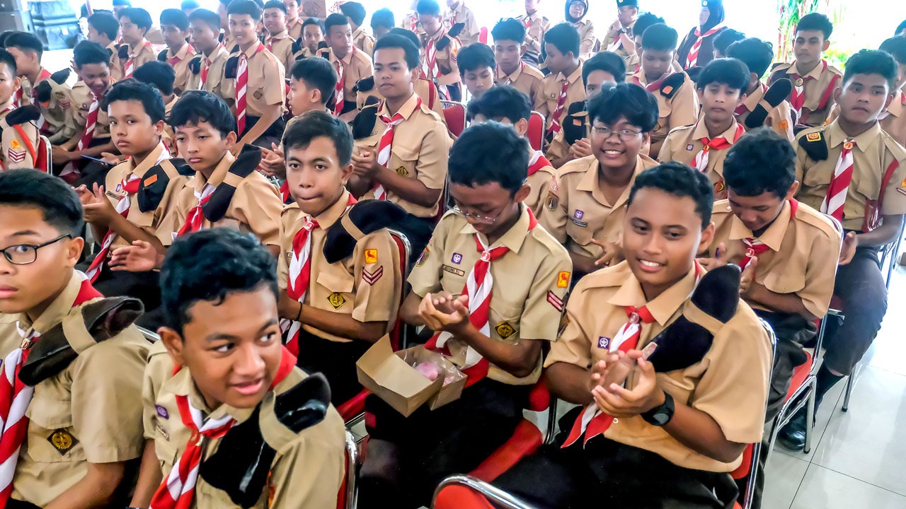 EDUKASI: Ratusan pelajar tingkat SMP se-Kota Magelang mengikuti kemah bakti antarumat beragama di TKL Ecopark, 9-10 Desember 2023.