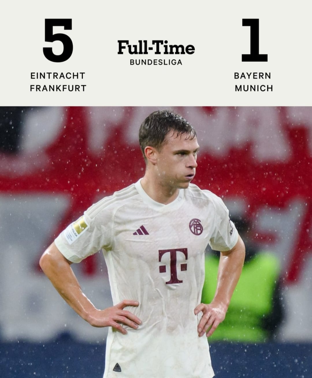 Eintracht Frankfurt bantai Bayern Munich 5-1 (The Athletic)