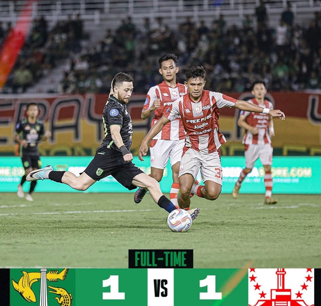 Persebaya ditahan imbang Persis 1-1 di Stadion Gelora Bung Tomo (ig officialpersebaya)
