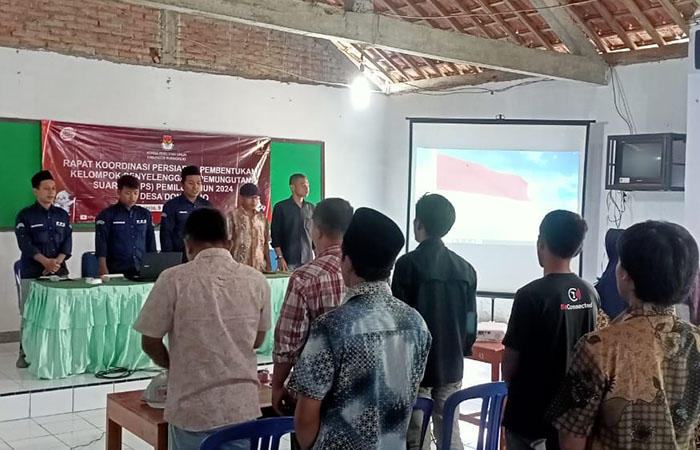 Rakor persiapan pembentukan KPPS untuk Pemilu 2024 di Desa Donorejo, Kecamatan Kaligesing, Purworejo beberapa waktu lalu.