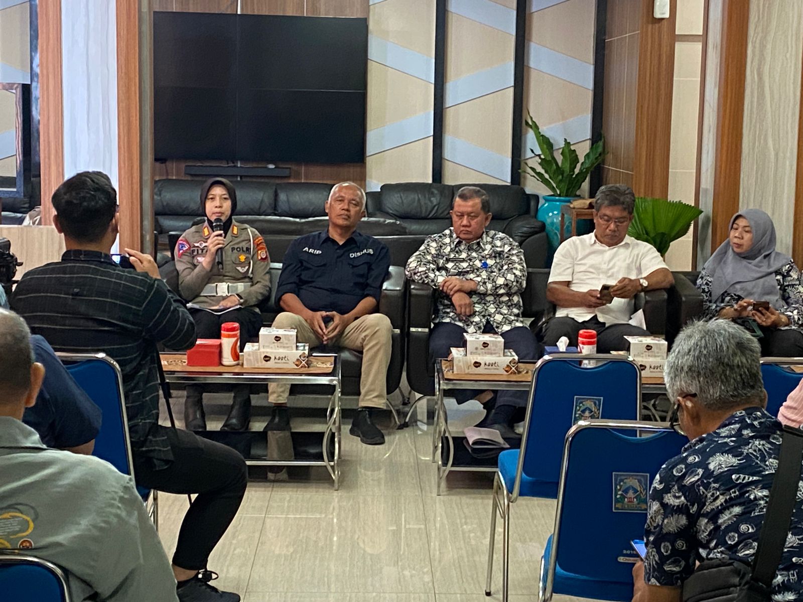 Wakasatlantas Polresta Sleman, AKP Arfita Dewi saat Jumpa Pers, Jumat (15/12/2023).