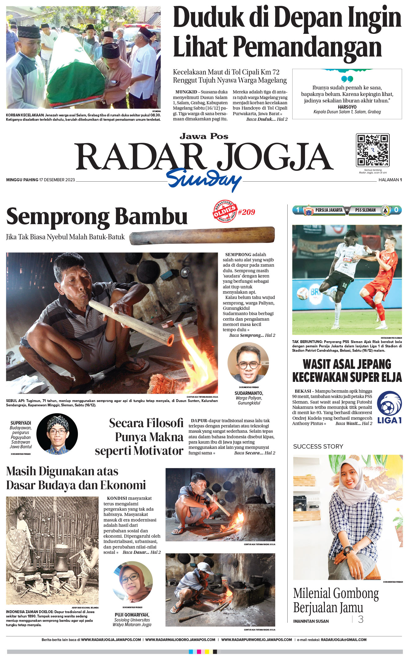 Jawa Pos Radar Jogja edisi Minggu 17 Desember 2023