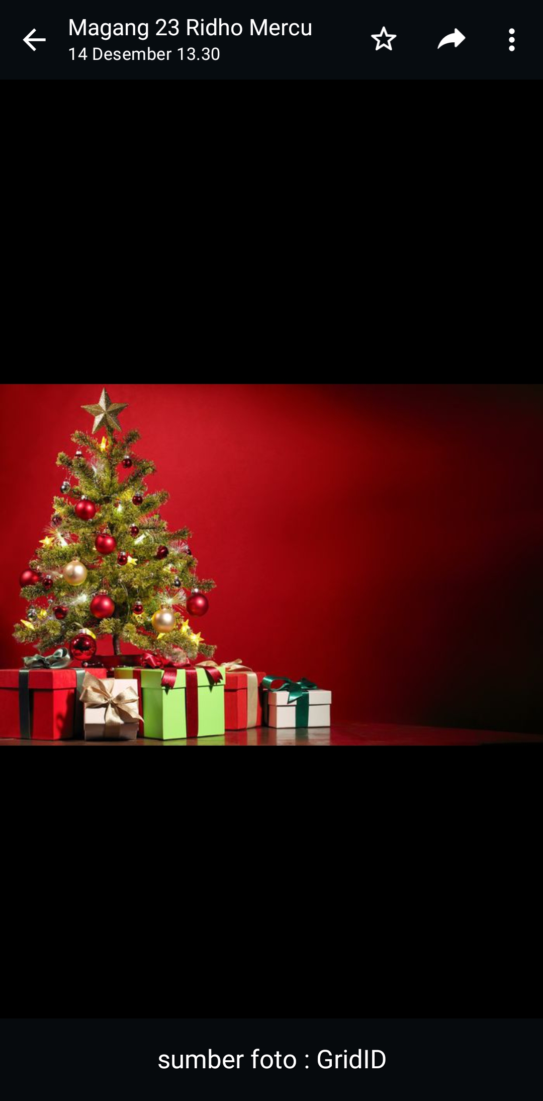 Ilustrasi pohon natal. (Website/GridID)