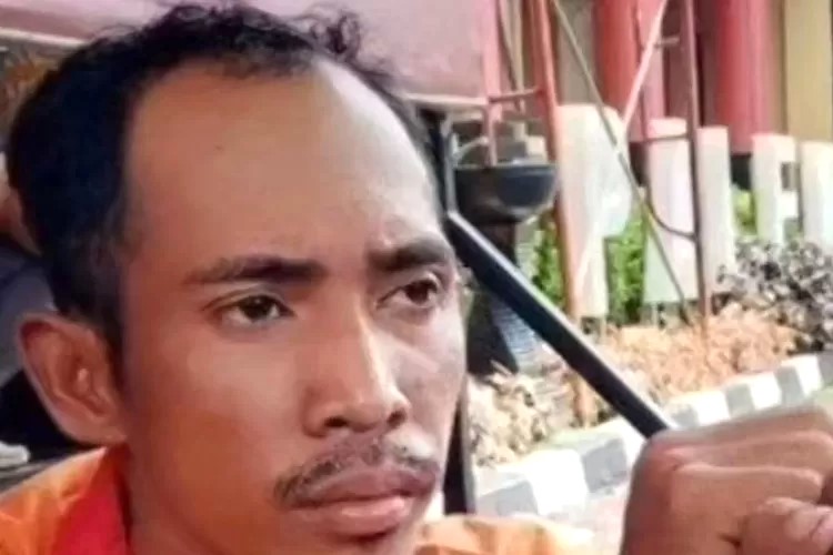 Wajah pelaku D (31) Saat Berhasil Diamankan Pihak Kepolisian usai menusuk calon pengantin hingga tewas. (Instagram/@tajam_kriminal)