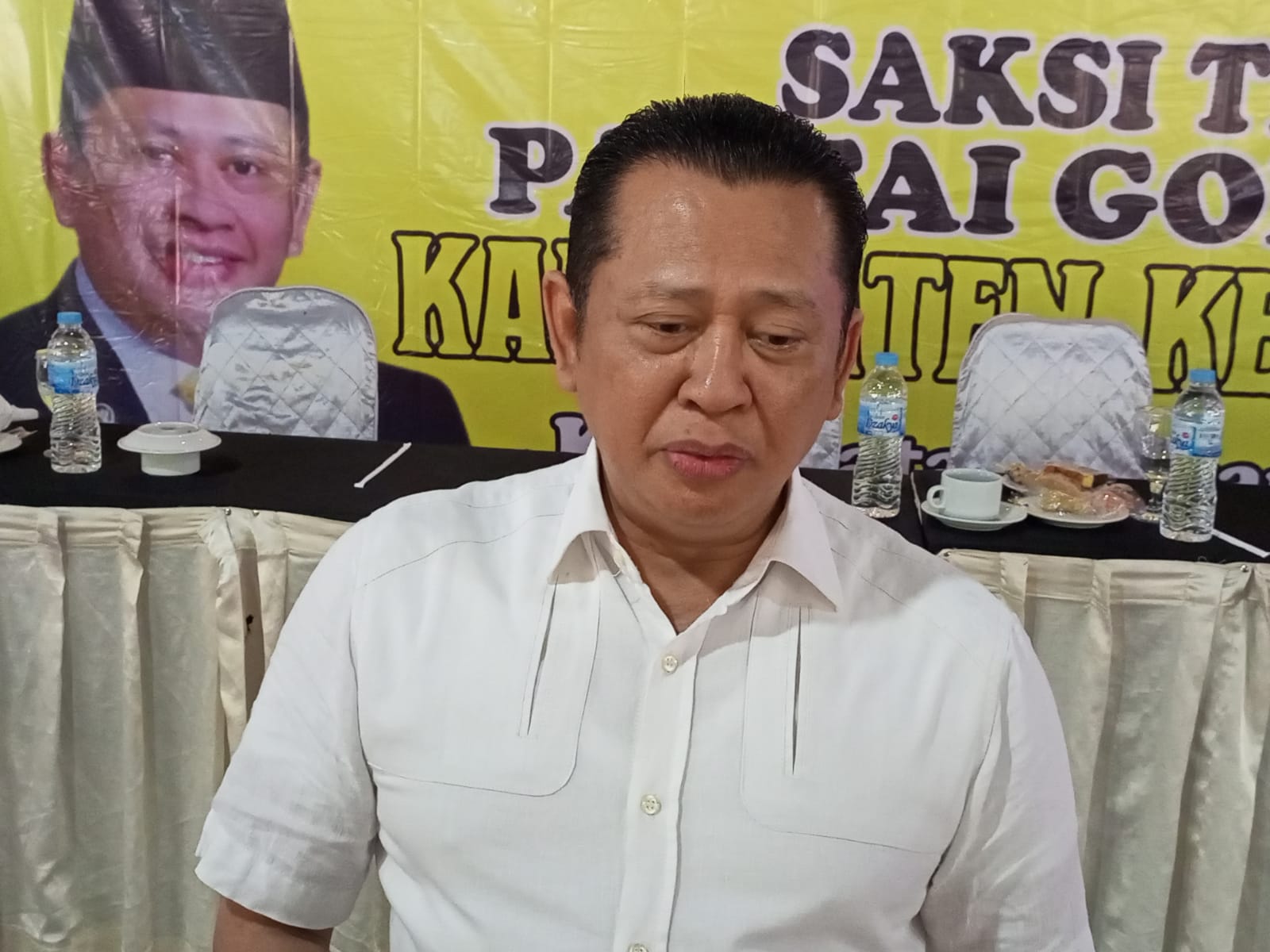 SAFARI: Ketua MPR RI Bambang Soesatyo menyebut ada potensi kegaduhan dalam proses Pemilu 2024. (M HAFIED/RADAR KEBUMEN)