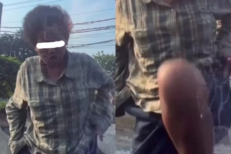Pengemis meresahkan menendang mobil di Semarang (IG/kejadiansmg)