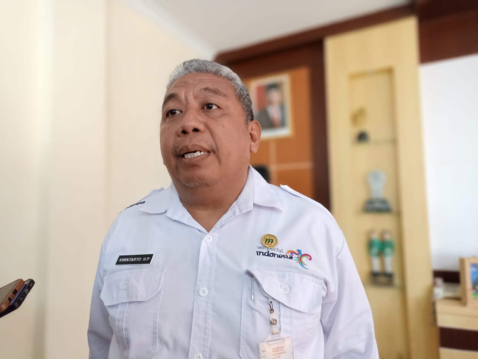 SEMANGAT: Kepala Dinas Pariwisata Bantul Kwintarto Heru Prabowo. (Gregorius Bramantyo/Radar Jogja)