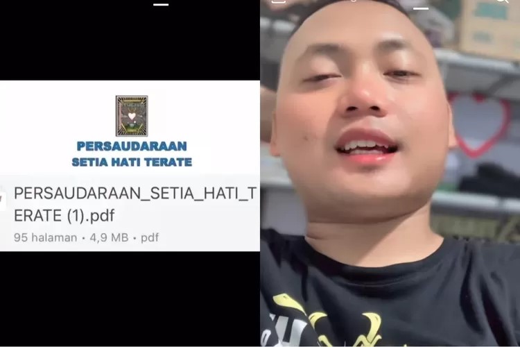 Materi PSHT viral disebar orang tak dikenal (Kolase TikTok @b1ma_anf)