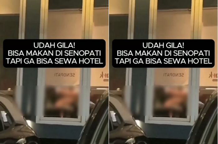 Sejoli memadu kasih di sebuah restoran di Senopati viral (Instagram @ndorobei.official)