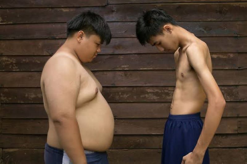 Berat badan yang gemuk dan kurus. (Google/@klikdokter)