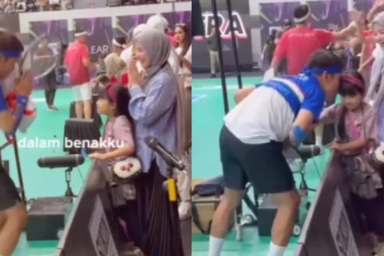 Momen haru Natasha Rizky tolak ajakan bersalaman dari Desta. (Instagram/@viralsekali)