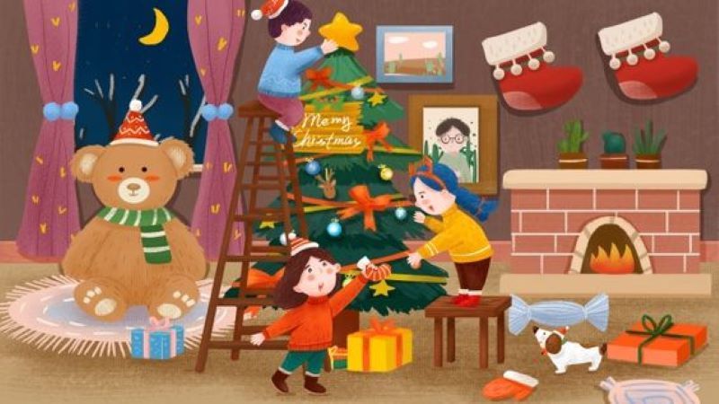 Ilustrasi Perayaan Natal. (png.tree.com)