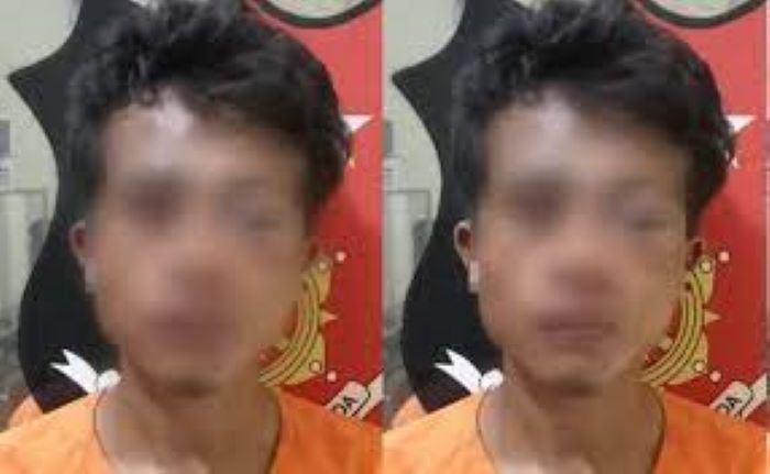 Potret paman bejat pelaku pencabulan keponakanya warga Sendang Agung,Lampung Tengah ( prioritastv.com )