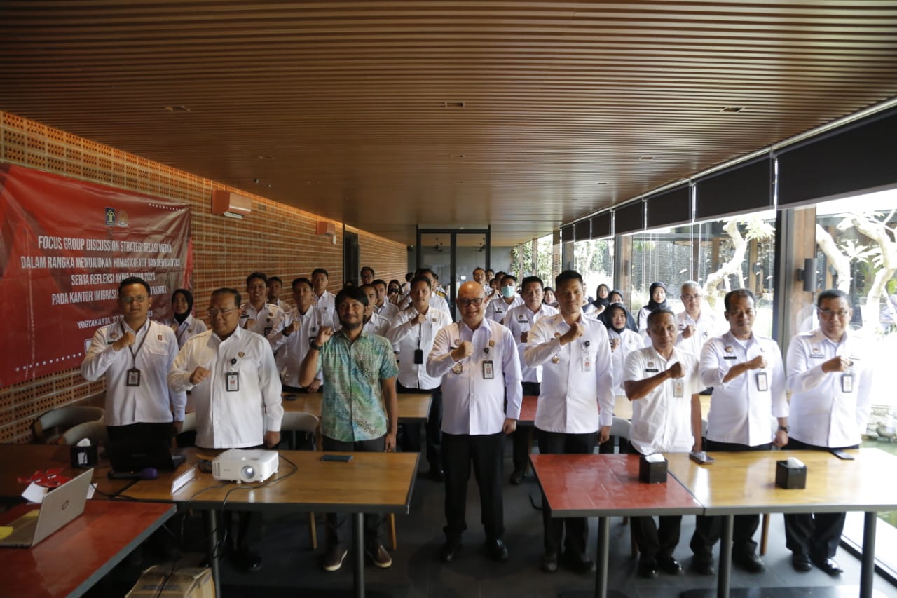 REFLEKSI: Pelaksanaan FGD Kehumasan. Kantor Imigrasi Yogyakarta juga menggelar refleksi akhir tahun. (Dok. Kantor Imigrasi Kelas I TPI Yogyakarta)