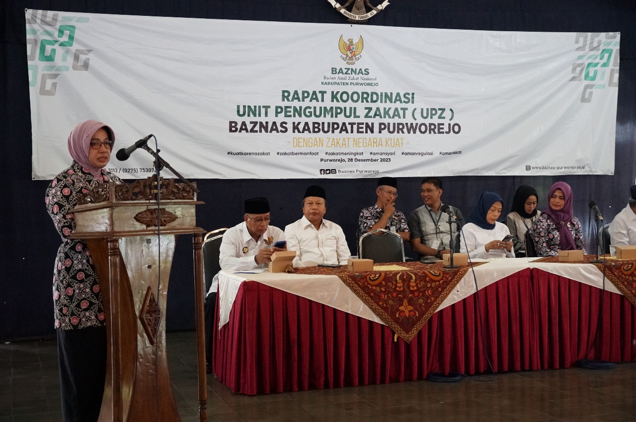 KONSISTEN: Rapat Koordinasi Unit Pengumpul Zakat (UPZ) Baznas Kabupaten Purworejo di Pendopo Kabupaten Purworejo pada Kamis (28/12). (Istimewa)