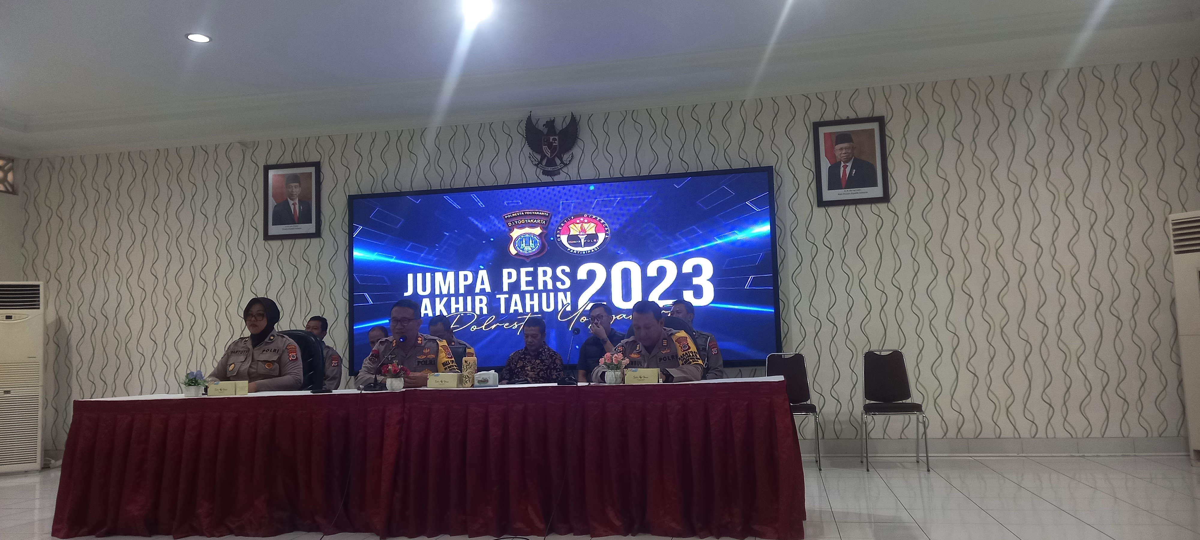 Jumpa pers akhir tahun Polresta Jogja
