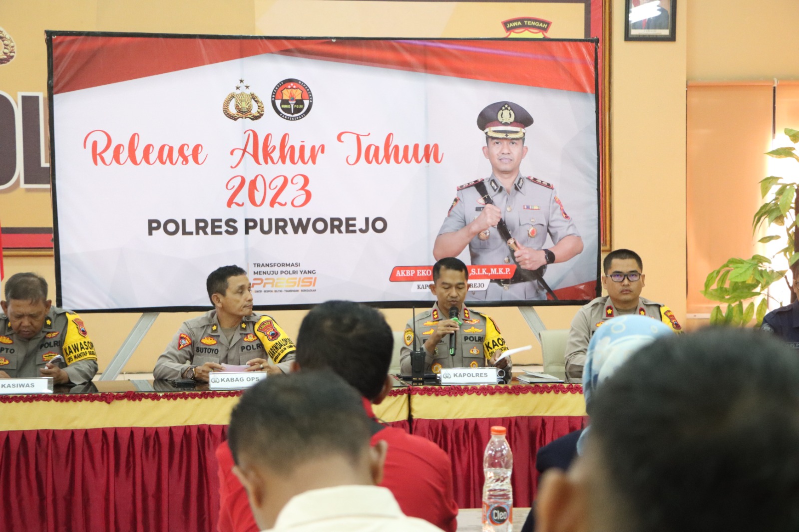 Rilis akhir tahun 2023 Polres Purworejo pada Minggu (31/12).