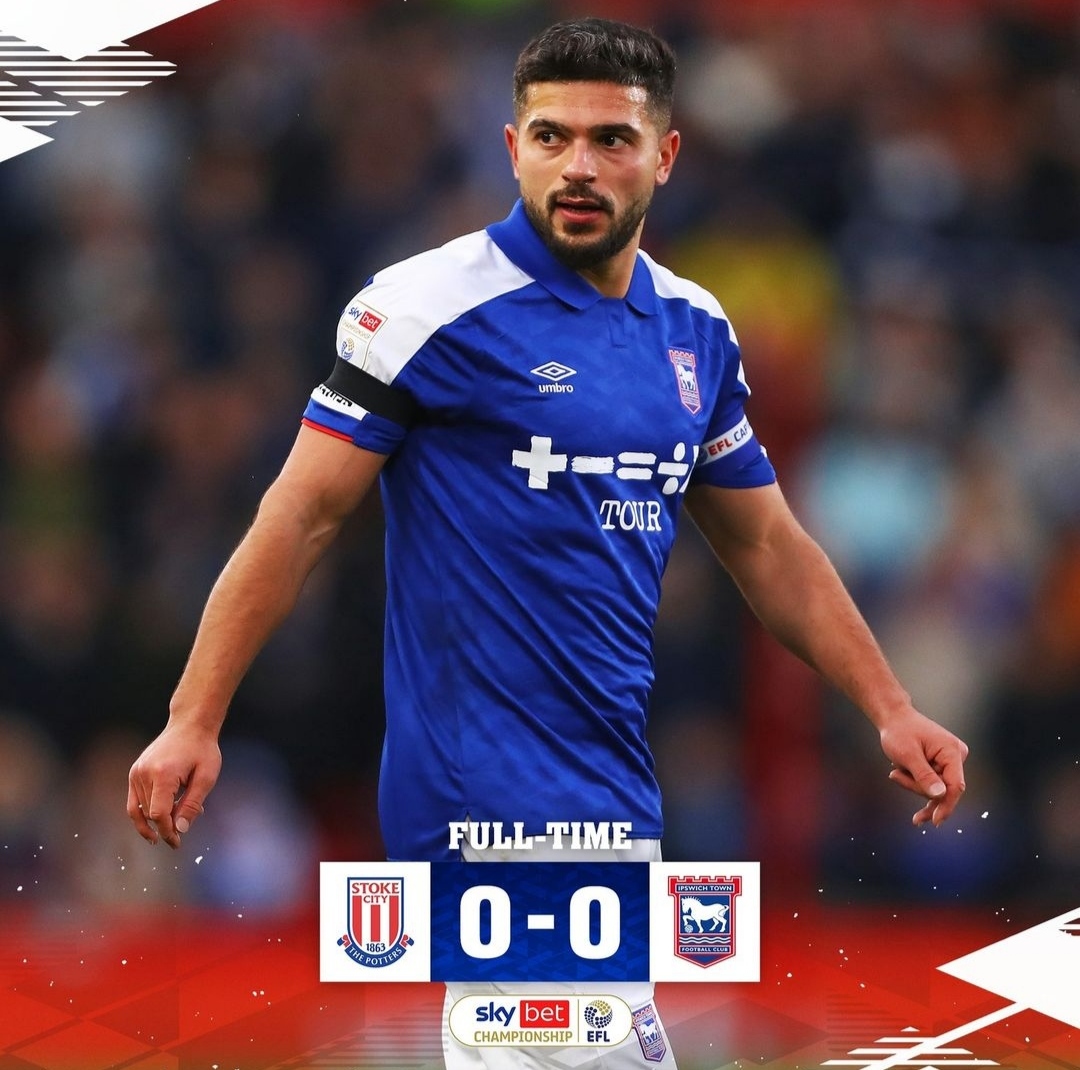 DRAW: Ipswich Town curi satu poin kala menghadapi Stoke City. (ig Ipswichtown)