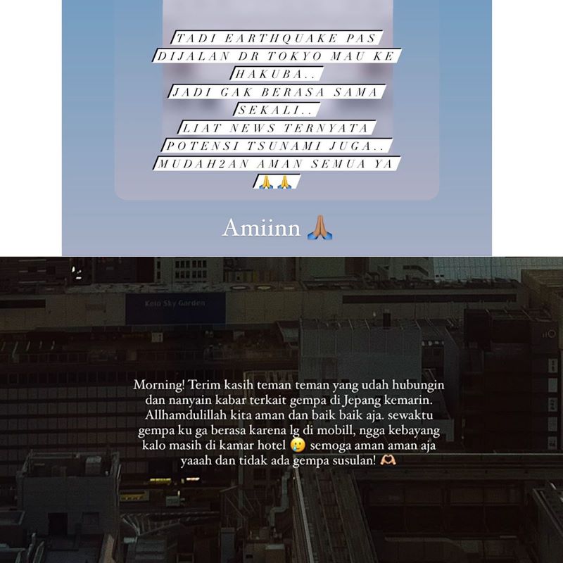 Potret insta story Jesicca Milla dan Enzy Storia (Instagram/@Jesicca Milla/@Enzy Storia)