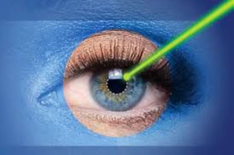 Ilustrasi Sinar Laser yang terkena mata. (Google/@IDM Times)
