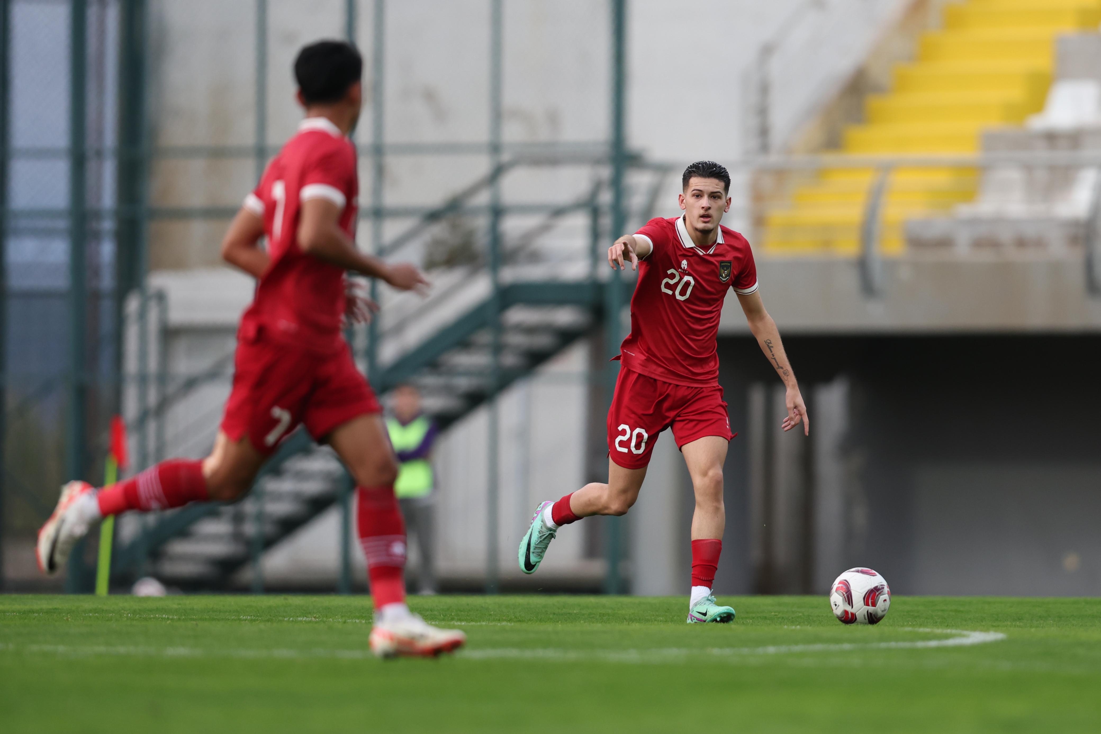 Justin Hubner jalani debut bersama timnas Indonesia (Media PSSI)