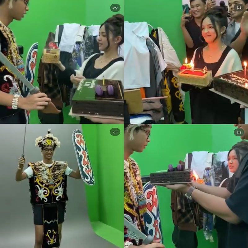 Eca Aura beri kejutan untuk Alam Ganjar. (Instagram/@brilionet)