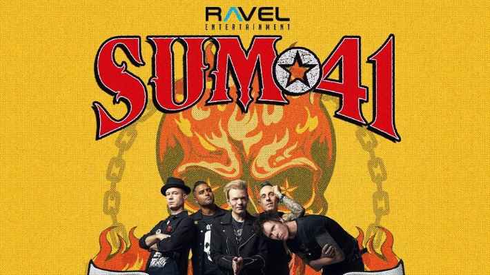 Poster tur perpisahan SUM 41 oleh Ravel Entertainment.