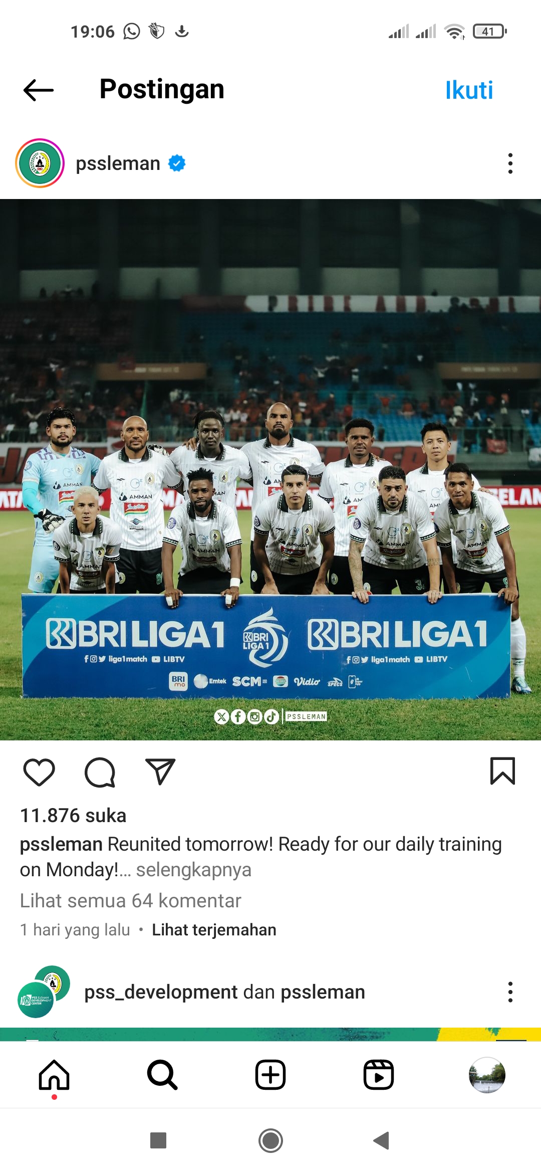 KOMPAK: Skuad PSS Sleman. (Dok PSS)