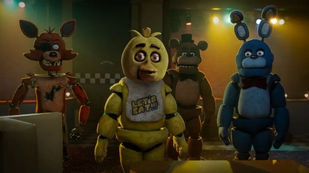 Five Nights at Freddys yang tayang pada  2023 lalu. Film dibuat berdasarkan seri video game dan warabala dengan nama yang sama yang dibuat oleh Scott Cawthon.