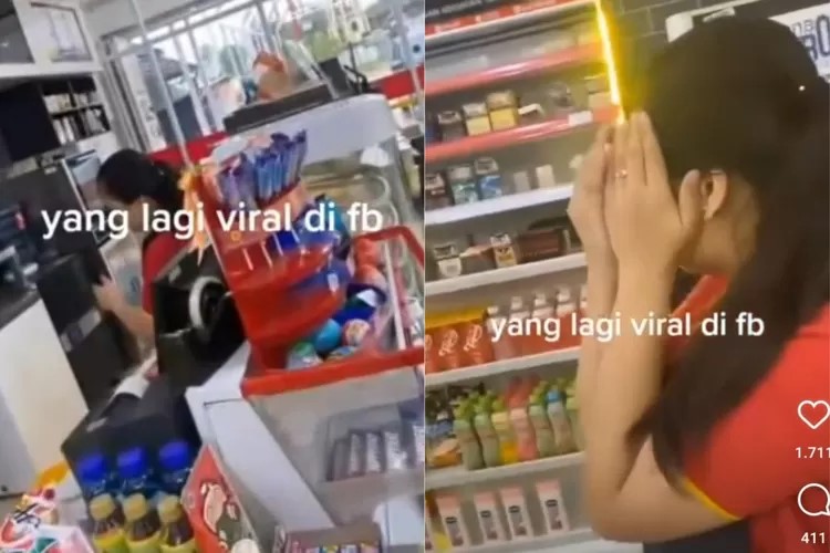 Viral video seorang ibu-ibu melabrak karyawan minimarket. (Instagram/@memoedsos)