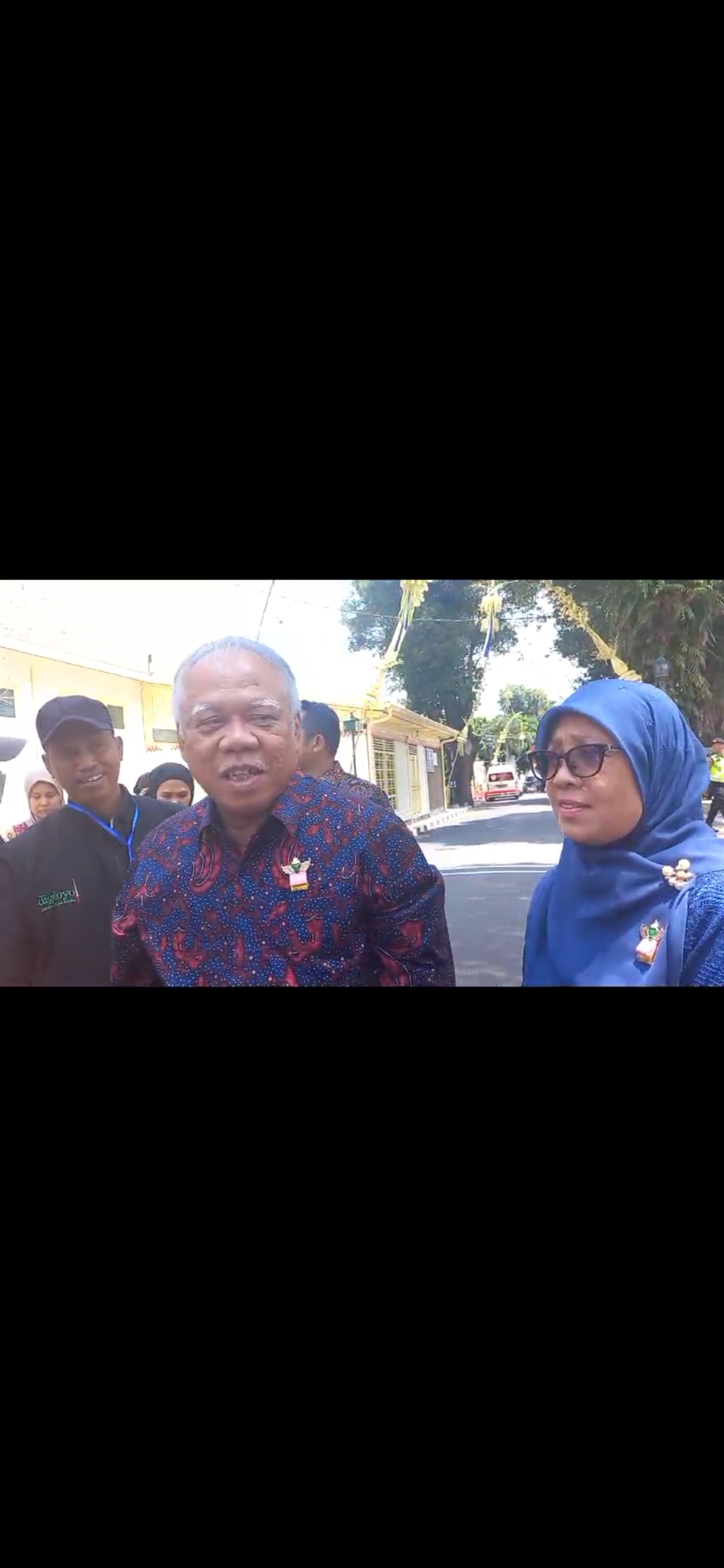 SENGKUYUNG: Menteri Basuki Hadimuljono menghadiri resepsi di Puro Pakualaman Jogja Rabu (19/1).